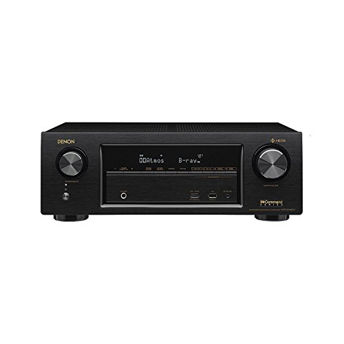 Denon AVR-X1400H 7.2 CH Audio Video In-Command Receiver with HEOS Technology in Black with 6 