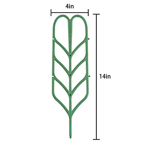 TiTa-Dong DIY Garden Trellis,3Pcs 14"x4" Adjustable Leaf Shape Plant Climbing Grid Plant Support for Climbing Plants Potted Vines Vegetables Flowers