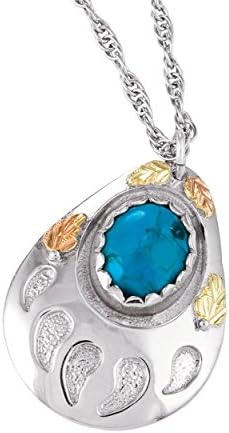 on Silver Bear Paw Pendant with Turquoise