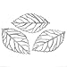 Housweety 100 PCs Charm Pendants Hollow Leaves Silver Tone 5.4cmx3.1cm(2 1/8