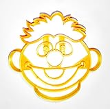 ERNIE FACE SESAME STREET MUPPET CHARACTER LOVES RUBBER DUCKIE KIDS TV SHOW SPECIAL OCCASION COOKIE CUTTER BAKING TOOL 3D PRINTED MADE IN USA PR2251