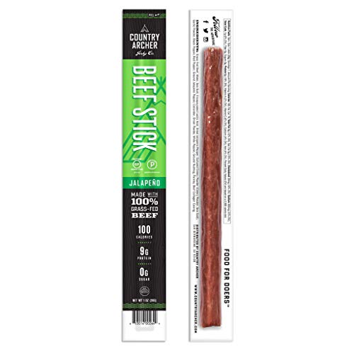 Jalapeno Beef Sticks by Country Archer, 100 GrassFed, Certified Keto