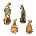 Three Kings Gifts Camels, Donkey & Ox, Polystone Flat Bottom Base for Stability, Home Decorating Christmas Nativity Scene Sets & Figures, 4-Pieces, for The 7 inch Scale Collection
