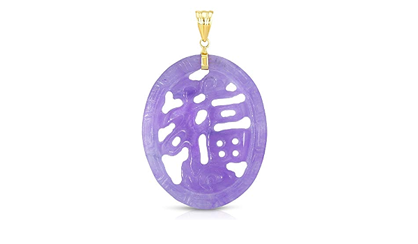 14K Yellow Gold Hand Carved Real Jade 
