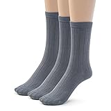 Silky Toes Bamboo Cotton Ribbed Crew Boys School