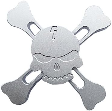 Fidget Hand Spinner Skull Crossbones (Silver)