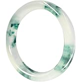 URED Floating Green Jade Bangle Bracelet For Women Narrow Feng Shui Bracelet Good Luck jade Bangle Genuine Healing For Woman Yoga meditation mother gift Birthday good luck