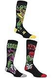 Marvel Men's 3 Pair Doctor Octopus, Green Goblin, Red Skull and Loki Socks