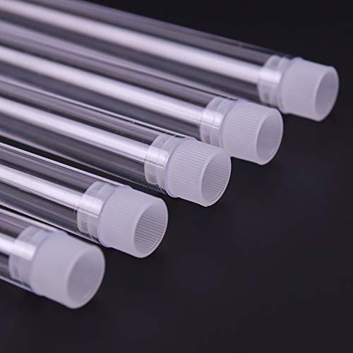50 PCS 6ml Clear Plastic Test Tubes with Caps for Scientific Experiments,Scientific Themed Kids Birthday Party Supplies,Decorate The House,13×78mm Mini Test Tubes