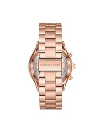 Michael Kors Women's 42mm Access Slim Runway Rose Goldtone Pav= Hybrid Smart Watch