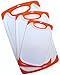 3 Piece Plastic Cutting Board Set for Kitchen with Deep Drip Juice Groove and Non Slip Feet Dishwasher Safe Small Medium and Large Boards