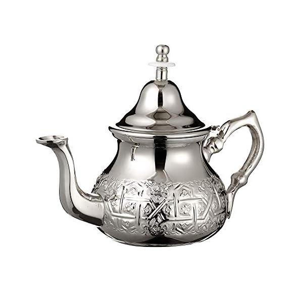 Moroccan Silver Teapot Perfect for Mint Tea Includes Handle Cover and