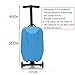 NOPTEG 20 inch Scooter Suitcase Ride-on Travel Trolley Luggage for Travel, School and Business (Blue)