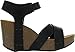 Refresh MARA-05 Womens Criss Cross Platform Wedge Sandal Half Size Smaller, Color:BLACK, Size:8
