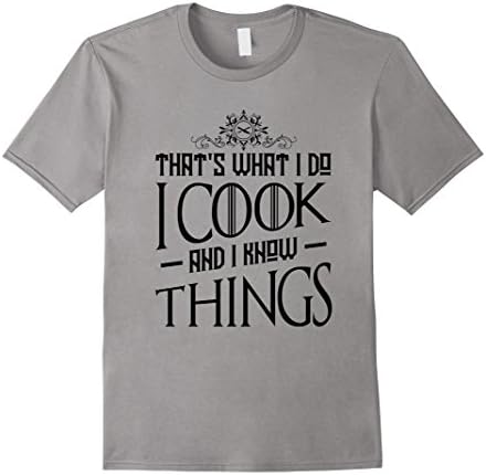 Men's Funny Thats What I Do I Cook T-shirt Cook Chef Meme Gift XL Slate