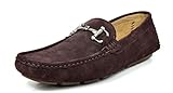 Bruno MARC MODA ITALY LANE-02 Men's Classic Moc Toe Buckle Casual Suede Leather Loafers Driving Shoes