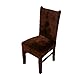 Colorxy Velvet Spandex Chair Covers for Dining Room Set of 4, Soft Stretch Chair Protectors Slipcovers, Removable and Washable, Dark Coffee