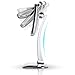 Miusco 7X Magnifying LED Lighted Makeup Mirror, Touch Activated, Cordless, Square