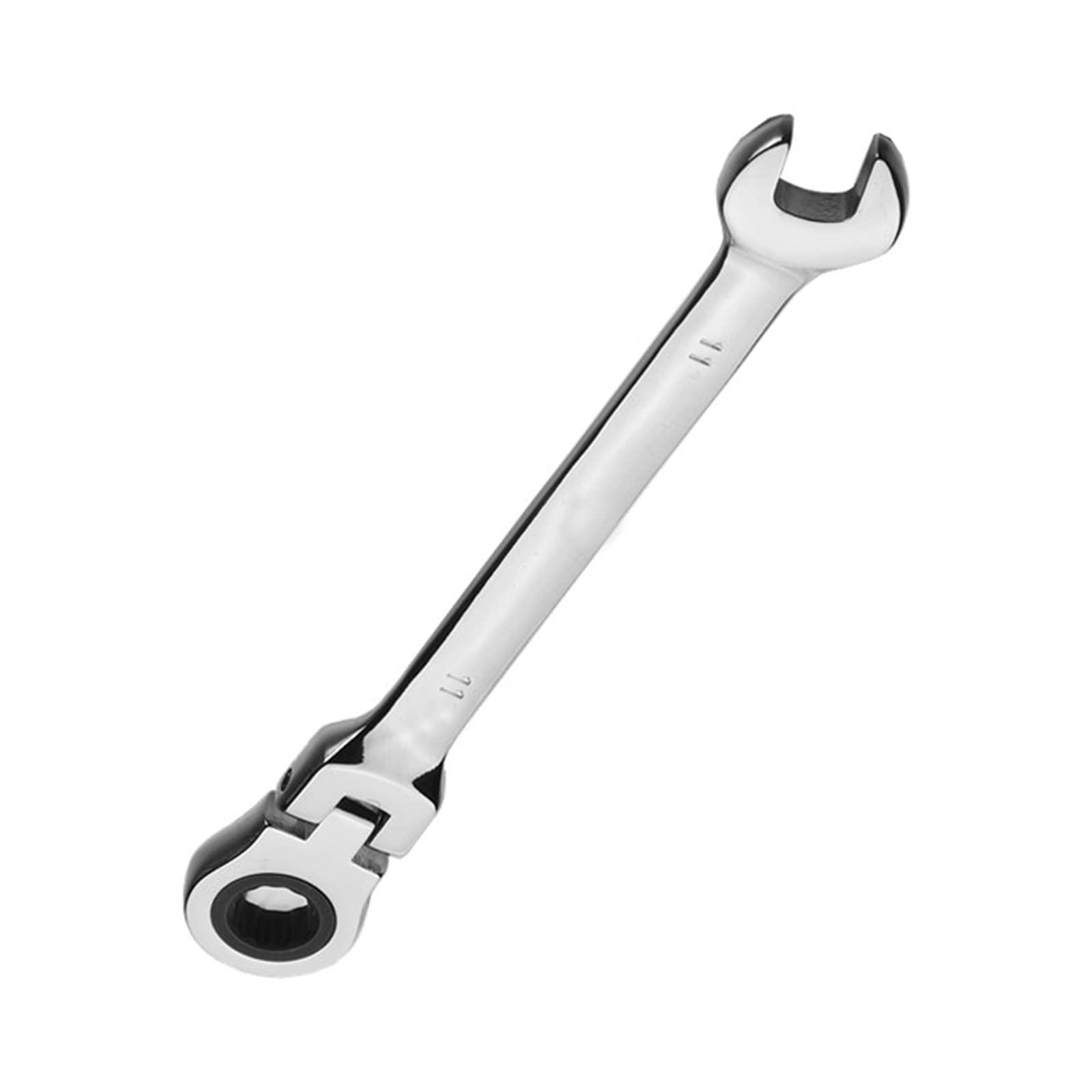 Vokenforu 11mm Flex-Head Ratchet Spanner, Metric Wrench, Chrome Vanadium Steel, Ratcheting Combination Tool for Car Bicycle Repair at Home Workshop — image 1