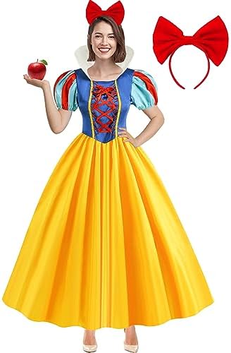Amazon.com: Qubskry Princess Beauty Costume for Women, Girl Princess Belle  Dress up Ball Gown, Halloween Costume Adult : Clothing, Shoes & Jewelry