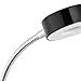 Globe Electric LED for Life Energy Star Clip Lamp, Chrome Gooseneck, Glossy Black Finish, 5W 250 Lumens Integrated LED, 12648