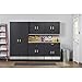 SystemBuild  Boss Tall Storage Cabinet, Charcoal Gray