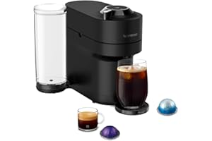 Nespresso Vertuo Pop+ Coffee and Espresso Maker by De'Longhi, Black Matte with Dark Chrome