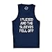 Crazy Dog Mens I Flexed and The Sleeves Fell Off Tank Top Funny Gym Workout Tee
