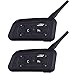Helmet Wireless Bluetooth Intercom High-Power Headset 6 Riders 1200m Waterproof Interphone 2 Pack