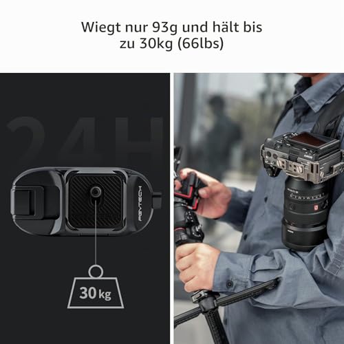 PGYTECH Bettle Camera Clip, Camera Backpack Clip on Shoulder Strap or Belt, Carry for DSLR, Plate Camera Quick Release System for Sony, Nikon, Fuji Backpack Camera Strap Mount