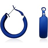 DIYANMMY Retro Fashion Exaggerated Geometric Large Round Pink Hoop Earrings Candy Color Earrings for Woman Party Jewelry