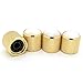 Gold Volume Tone Control Metal Knob w/Pearl White Top for Guitar Bass Pack of 4