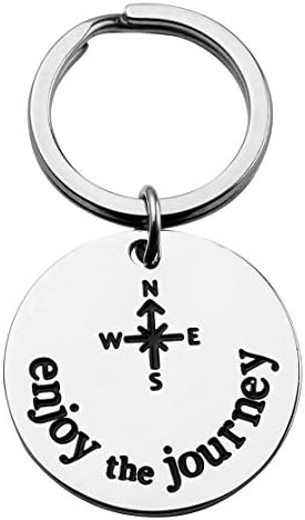 bestill Graduation Gift Retirement Gift Enjoy The Journey Keychain Inspirational Jewelry Gift Retirement Jewelry Global Travel Keychain