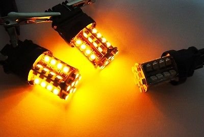 LEDIN 2 Amber 7440 7443 40 SMD LED Parking Light Turn Signal Blinker Lamp 992 7441 T20