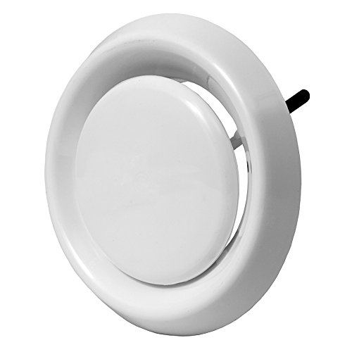 100 mm / 4 inch Plastic Air Valve - Exhaust Supply Valve - White Ventilation Grille Cover