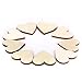 VORCOOL 50pcs 30mm Blank Heart Wood Slices Discs for DIY Crafts Embellishments (Wood Color)
