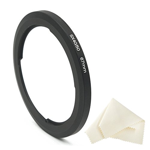 CamRebel 67mm Metal Filter Adapter for Canon PowerShot SX530 HS SX60 HS SX50 HS SX40 IS SX30 IS SX20 IS SX10 IS SX1 IS SX520 HS replacement for Canon FA-DC67A