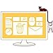 Monkey Business Ginger The Cat Tail Hook for Computer Screen, Tight Spaces, Hang Keys, Accessories in Easy Reach (Orange)