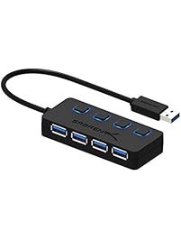 Sabrent 4-Port USB 3.0 Hub with Individual Power Switches and LEDs (HB-UM43)