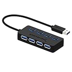 Sabrent 4-Port USB 3.0 Hub with Individual Power Switches and LEDs (HB-UM43)