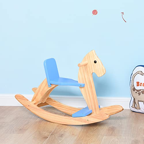 KRAND Wooden Rocking Horse Baby Ride On Toy for Toddler Rocking Horse