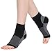 Plantar Fasciitis Socks Compression Foot Sleeves for Arch Support Toeless Front & Ankle Support M Black