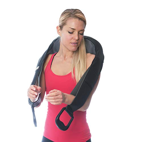 Vibe Belt Electric Heated Shiatsu Back, Shoulder & Neck Massager by Body Back Company â€“ Handheld Kneading Deep Tissue Massage Pillow for Muscle Pain & Stress Relief