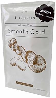 4 Mask Sheets of LuLuLun Face Mask Plus Smooth Gold. Sericin. Nature Care Mask. (30 ml/ sheet.)