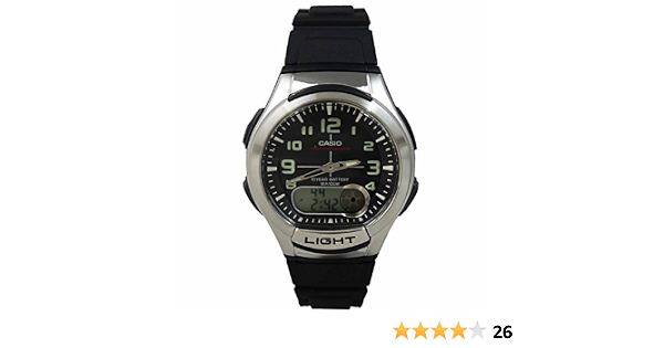 Amazon.com: Casio Men's AQ180W-1BV Ani-Digi Light Watch : Clothing, Shoes \u0026  Jewelry