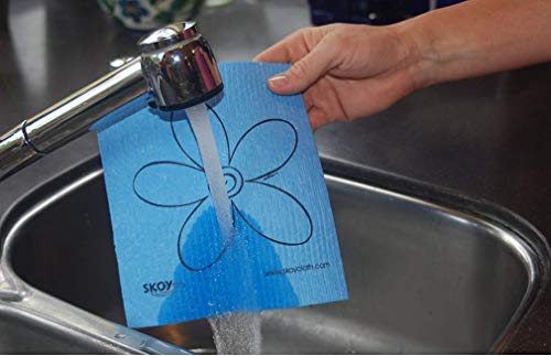 Skoy Eco Friendly Cleaning Cloth - Bulk 8 Pack; Assorted Colors. Reusable Paper Towels/Kitchen Sponge Substitute