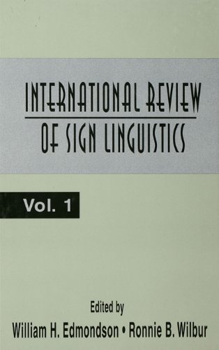 International Review of Sign Linguistics: Volume 1: v. 1