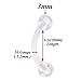 bodyjewellery 3Pcs 16g Surgical Steel Bent Curved Barbell Cartilage Earring Rook Conch Labret Lip Bridge Daith Crystals Piercing - Clear
