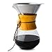Comfify Pour Over Coffee Maker with Borosilicate Glass Carafe and Reusable Stainless Steel Filter - Manual 30 oz Coffee Dripper Brewer with Real Wood Sleeve