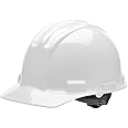 Bullard 3-Rib S51 Flat Front Cap Style Safety Hard Hat with 4-Point Ratchet Suspension and Cotton Brow Pad